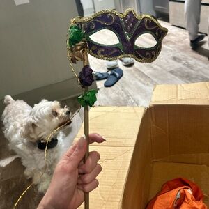 Spirit Purple and Gold Masquerade Mask